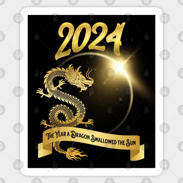 2024 Year of the Dragon Solar Eclipse Sticker by ScienceandSnark